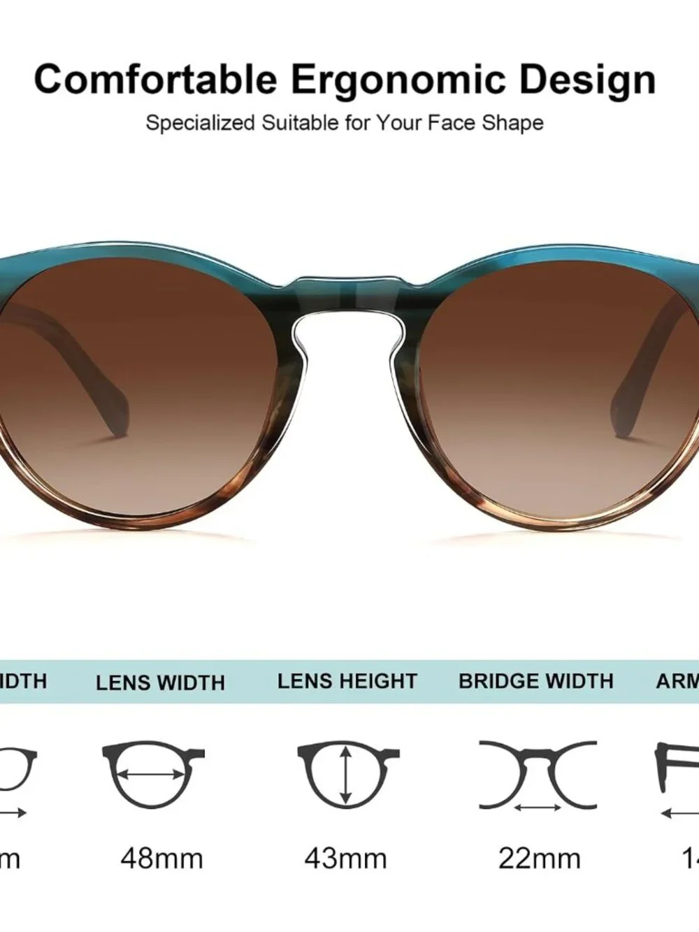 Stylish Women’s Retro Round Polarized Sunglasses - UV Protection Included
